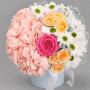 Композиция из гортензии и роз «Нежность» — вид 3
